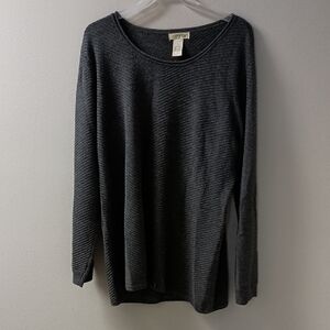 Orvis Gray Wool Sweater Size Large